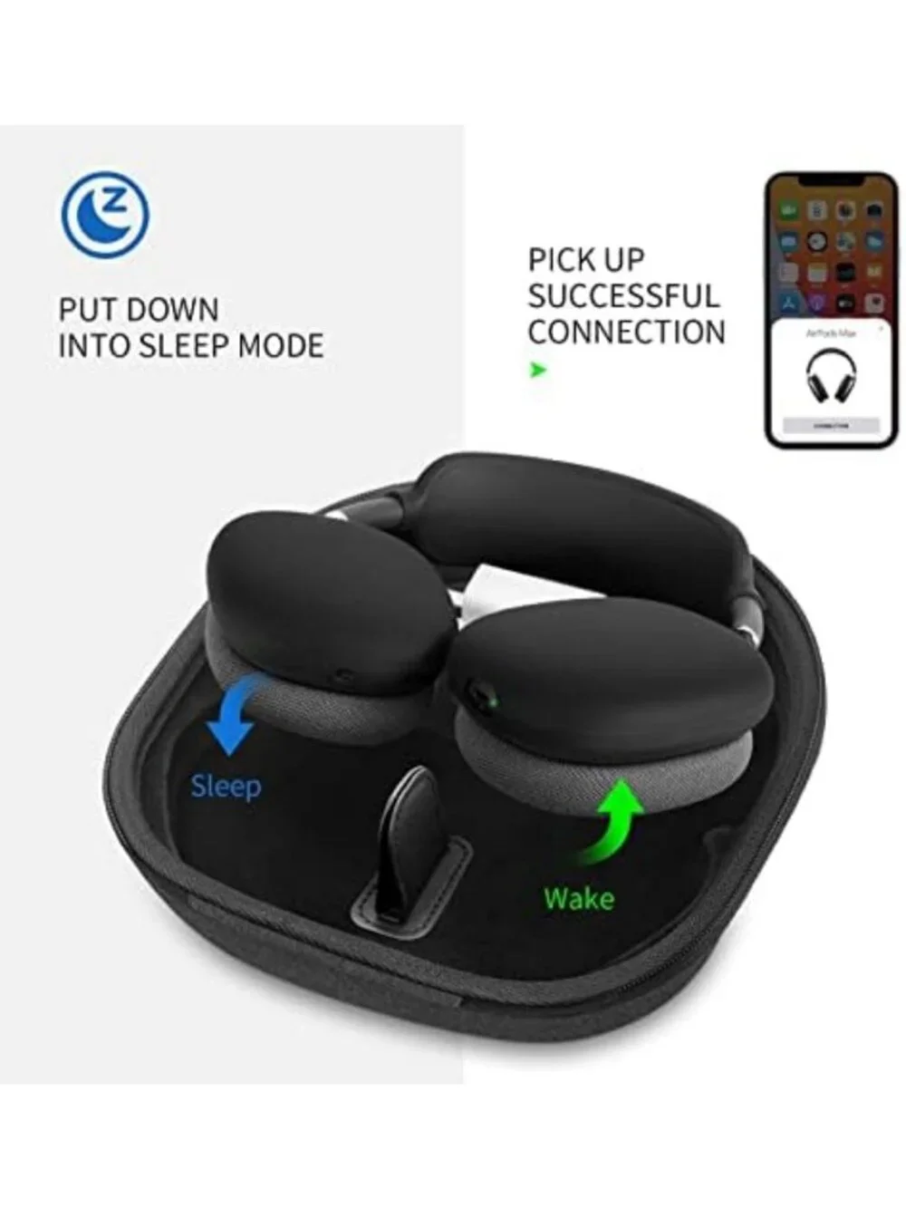 Hard Travel Case for AirPods Max 2 | Sleep Mode Support & Durable Protection